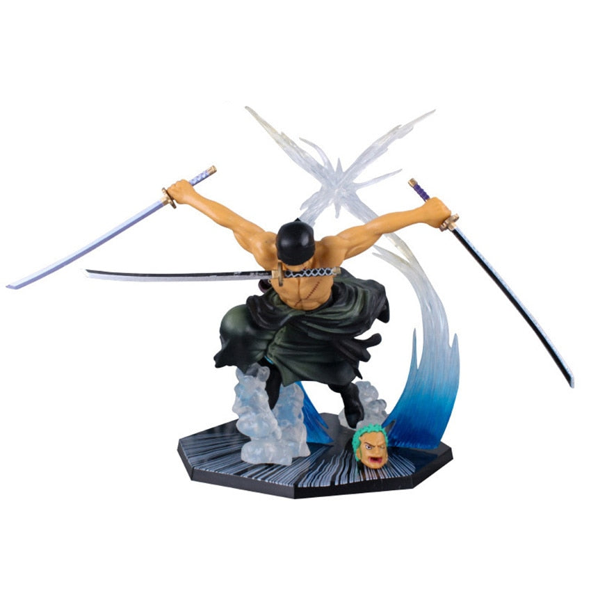 18CM One Piece Luffy Figure Roronoa Zoro Three-Blade Sa-Maximum Manga Anime Statue PVC Action Collection Model Toys For Children