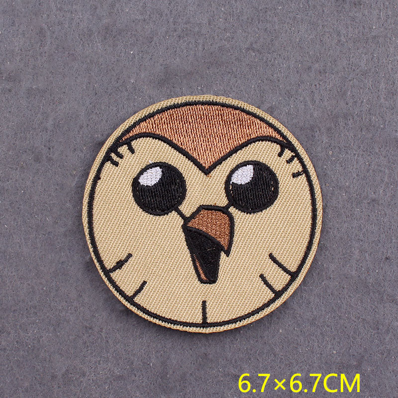 japanese Anime Patches On Clothes Calcifer Iron on Embroidered Patches For Clothing DIY Chainsaw Man Stripes Applique Accessory