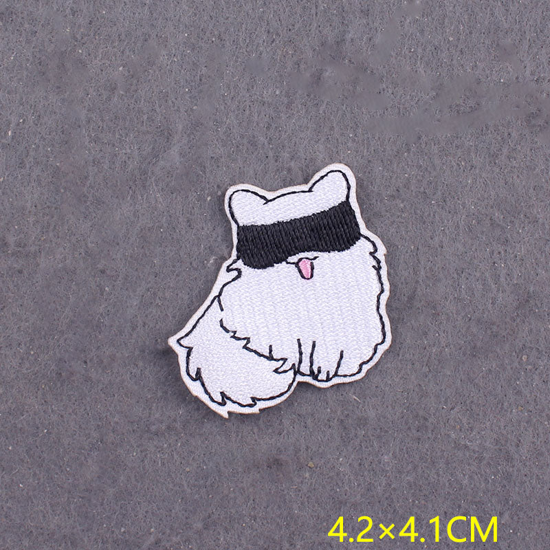 japanese Anime Patches On Clothes Calcifer Iron on Embroidered Patches For Clothing DIY Chainsaw Man Stripes Applique Accessory