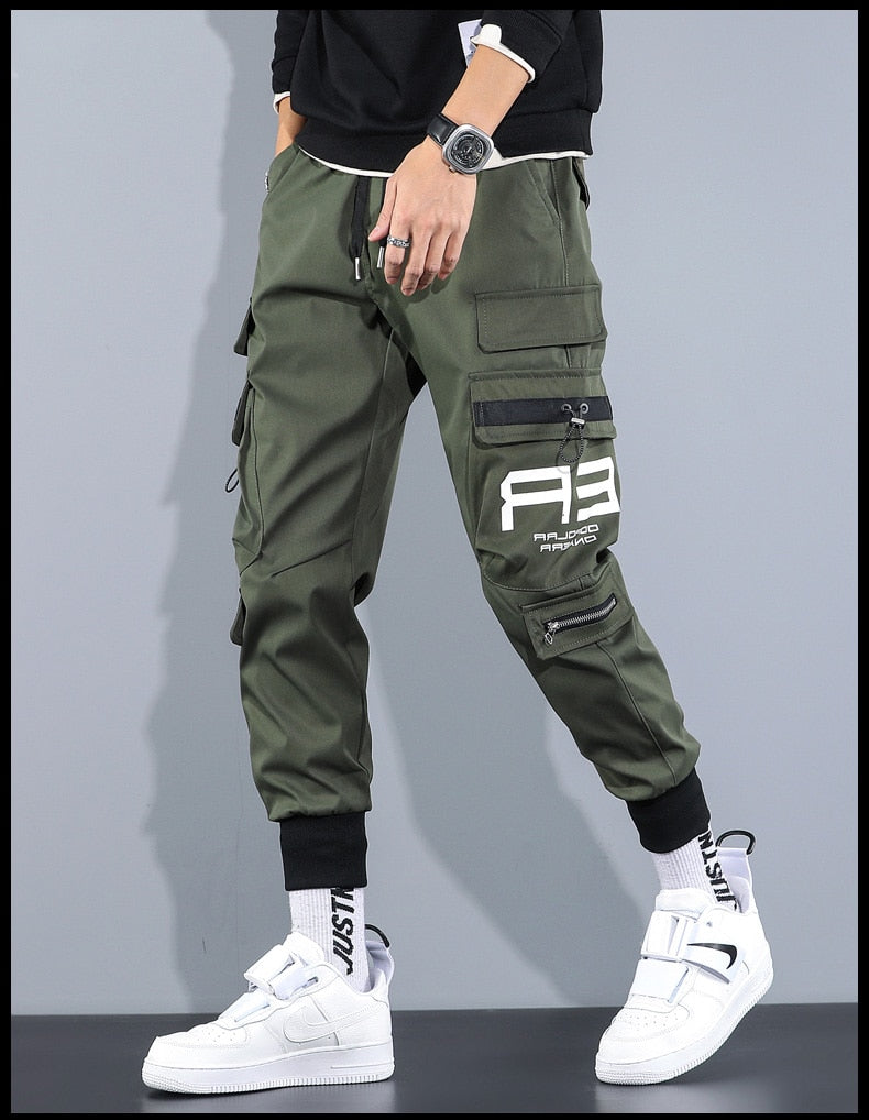 JBTP Men's Summer Overalls Harajuku Street Men's Casual Fashion Military Technology Pants Men's Clothing Hip-hop Punk Sweatpants