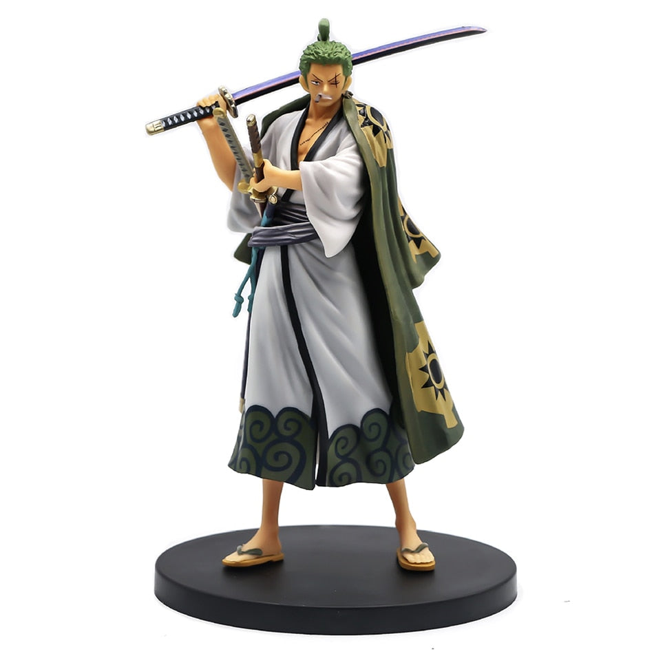 18CM One Piece Luffy Figure Roronoa Zoro Three-Blade Sa-Maximum Manga Anime Statue PVC Action Collection Model Toys For Children