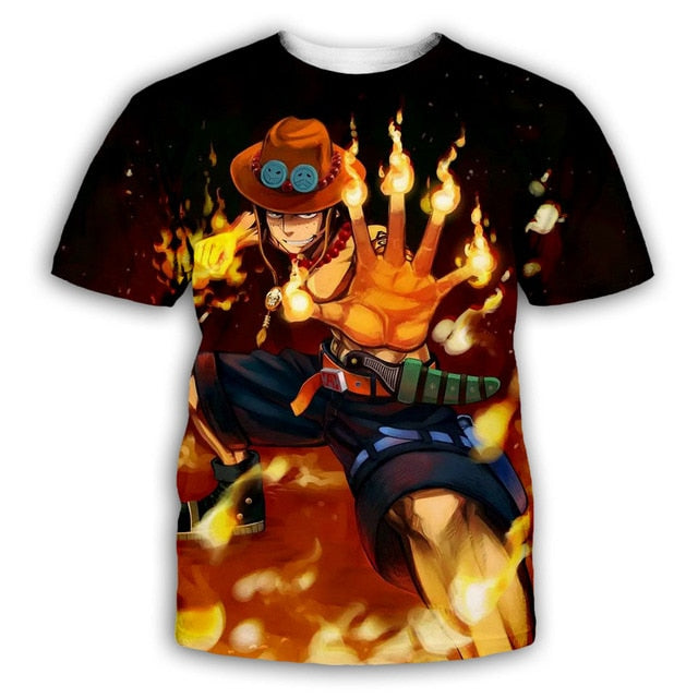 New  Anime One Piece Luffy Fashion Kids Boy Girl Children T Shirt 3D Casual Summer Men Women Cartoon Funny T-Shirt Tops Tees