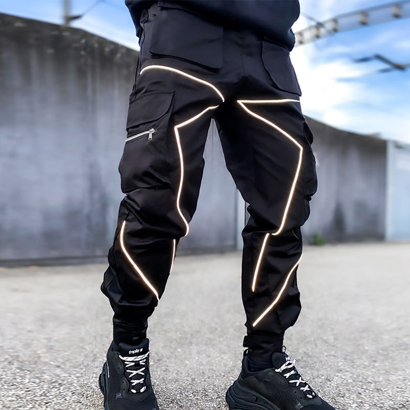 Black and White Techwear Joggers