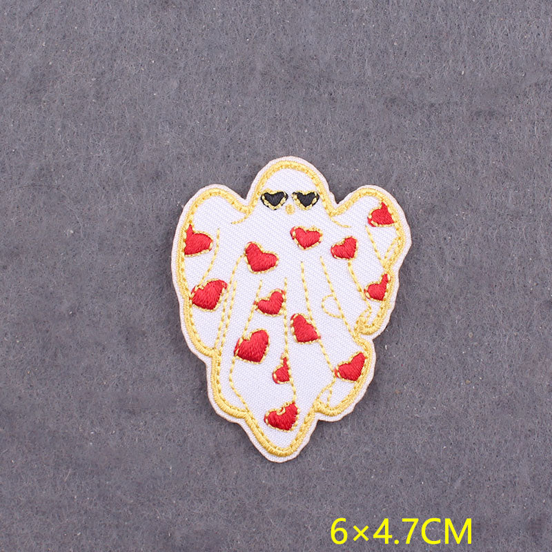 japanese Anime Patches On Clothes Calcifer Iron on Embroidered Patches For Clothing DIY Chainsaw Man Stripes Applique Accessory
