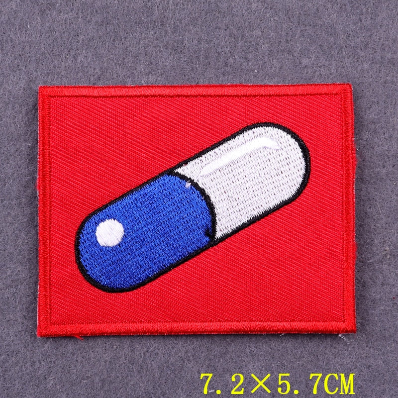 japanese Anime Patches On Clothes Calcifer Iron on Embroidered Patches For Clothing DIY Chainsaw Man Stripes Applique Accessory