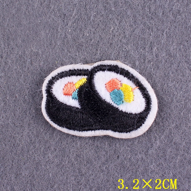 japanese Anime Patches On Clothes Calcifer Iron on Embroidered Patches For Clothing DIY Chainsaw Man Stripes Applique Accessory