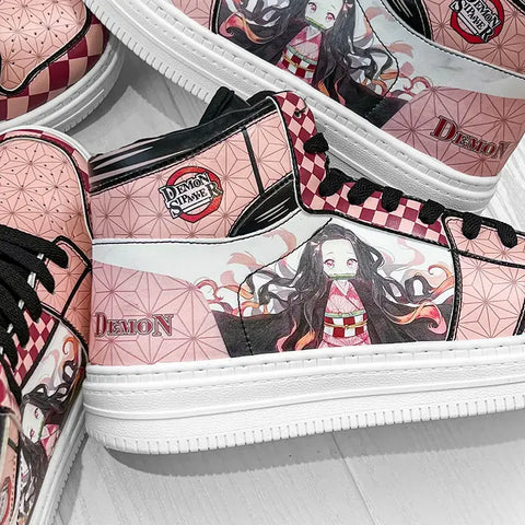 Anime Shoes Nezukol Anime Sneakers Cartoon Tanjirou Cosplay Women Casual High Top Shoes Anime Shoes Running Sneakers