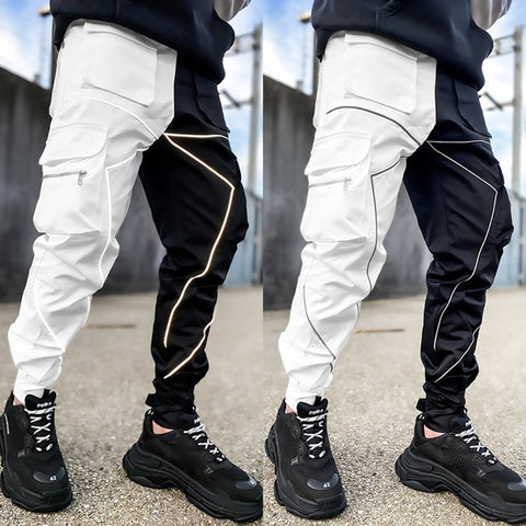 Black and White Techwear Joggers