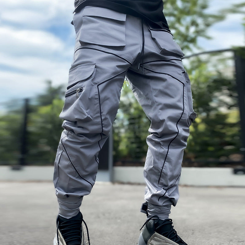 Black and White Techwear Joggers