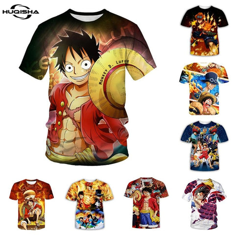 New  Anime One Piece Luffy Fashion Kids Boy Girl Children T Shirt 3D Casual Summer Men Women Cartoon Funny T-Shirt Tops Tees